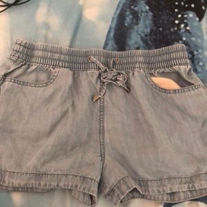 Jean fabric shorts size large